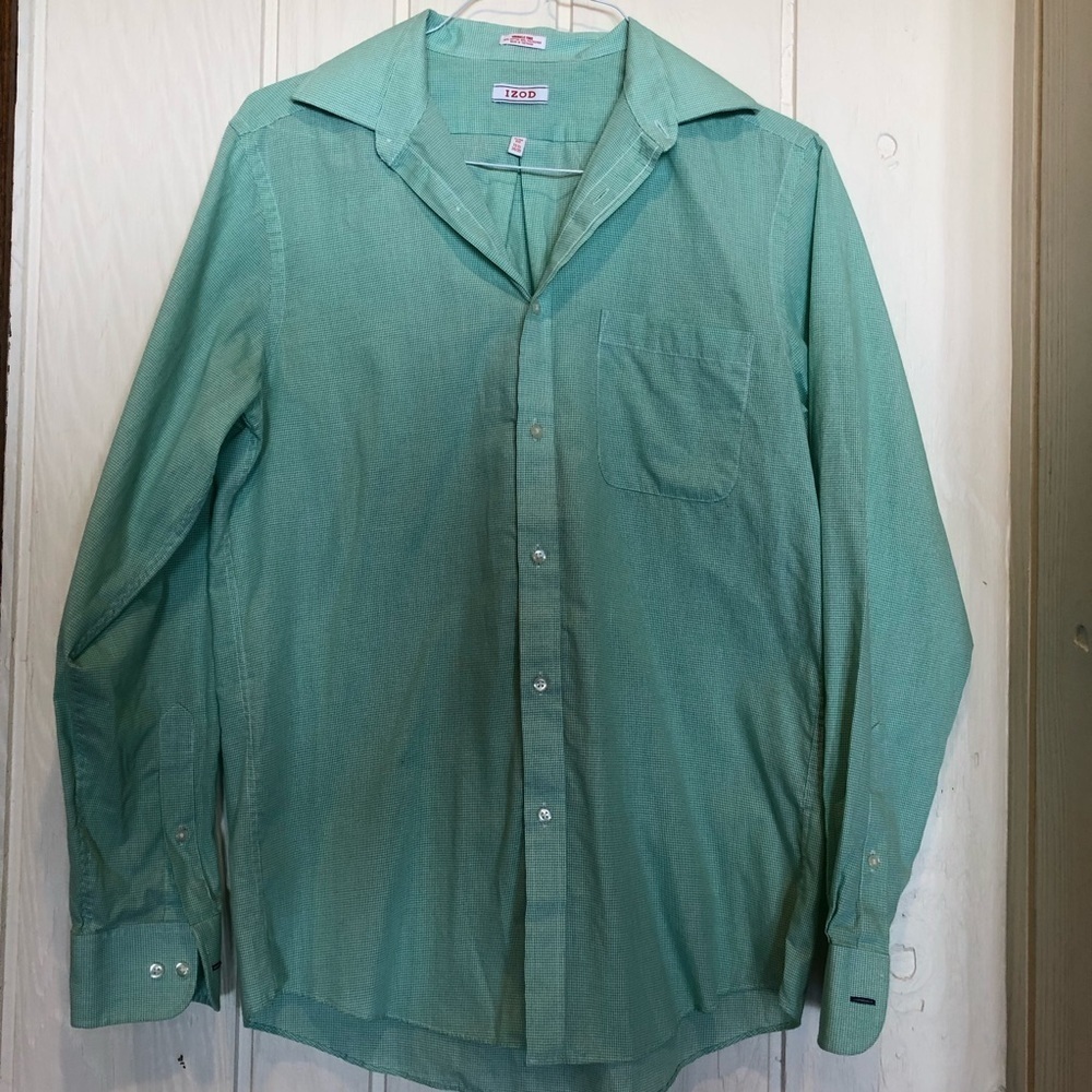 - Izod Men Casual Button Down Shirt size 15.5 34/35